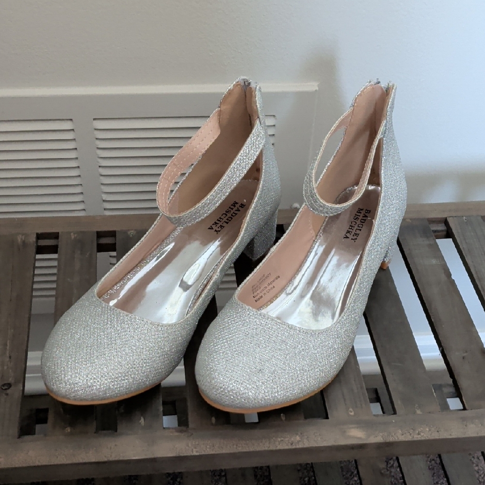 Badgley Mischka Glittering Silver Heels